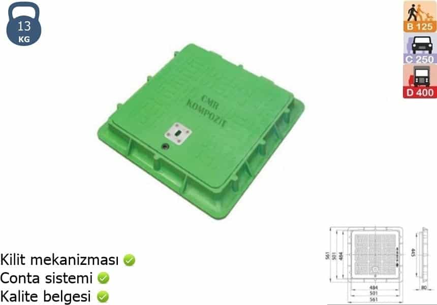 Kompozit Rogar Kapağı Fıstık Yeşili I CMR-0009