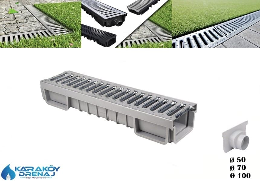 Plastik drenaj kanalı krom kd-pl03