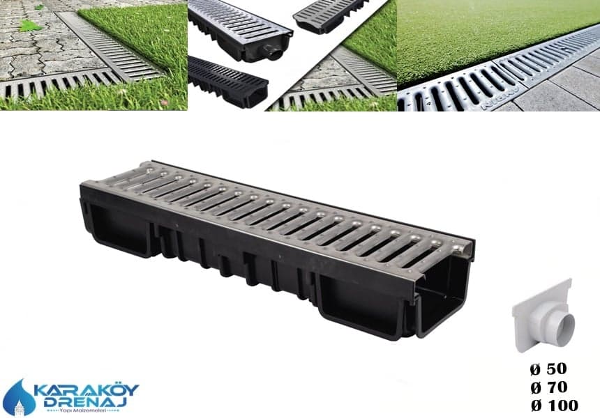 Plastik kanal ızgara siyah kd-p04