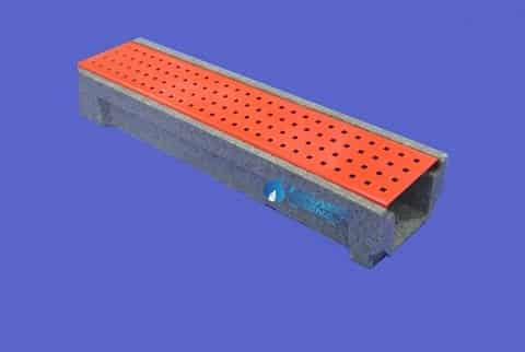 Polimer kanal paslanmaz ızgara Kırmızı KD-003
