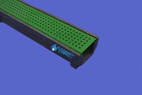 Polimer kanal Paslanmaz ızgara Yeşil KD-902