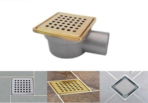 Banyo Yer Süzgeçleri Gold Kare Desen CMR-Y7